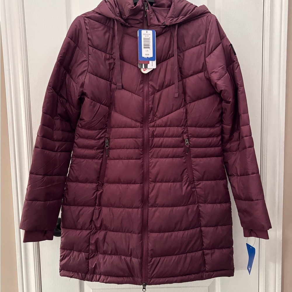 NWT Lole Burgundy Puffer Jacket